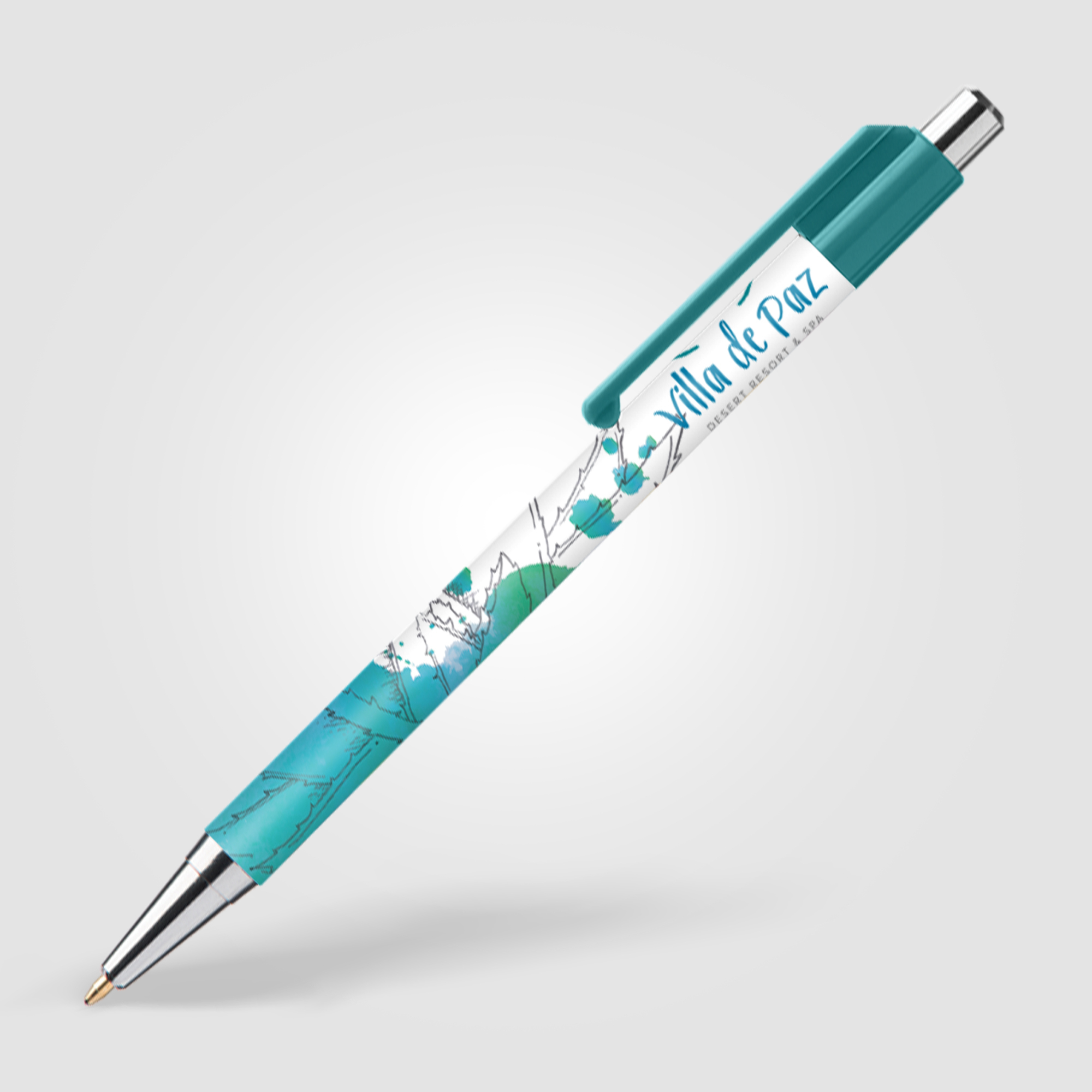 Stylo-bille plastique personnalisable Betty D Bleu canard
